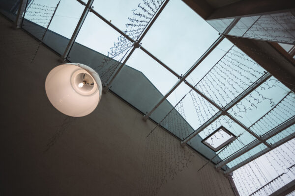 Illuminated pendant lamp handing at home